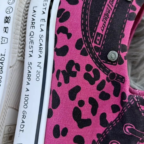 Pink Leopard Print Sneakers - Picture 1 of 9